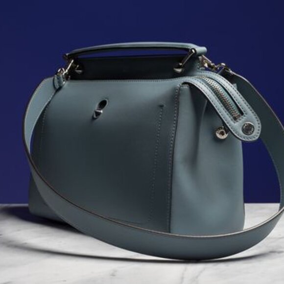 Dotcom Medium Top Handle Bag in Powder Blue - Picture 7 of 8